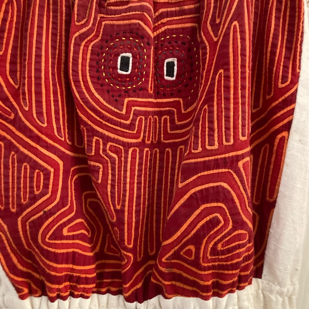 Boho, festival, Size medium dress with vintage textiles on back and front.